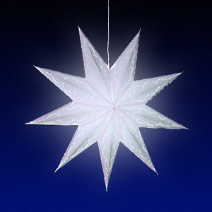 Whtite Nova 9 point star lamp