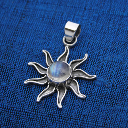 Stylized sun pendant