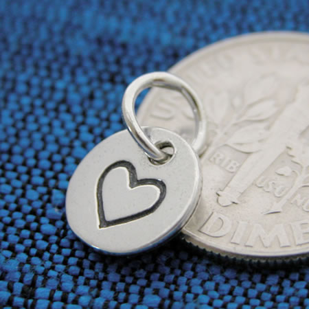 wholesale silver heart charm