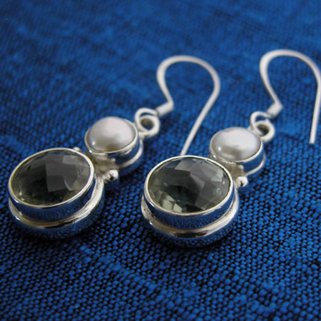 green amethyst earrings