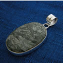 seraphinite and sterling silver pendant