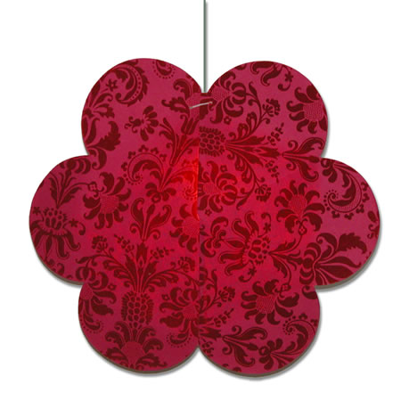 Magenta Fur Paper Lantern