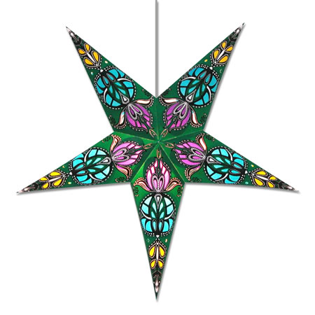Green Lotus Star Lantern