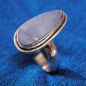 opal ring with sterling silver