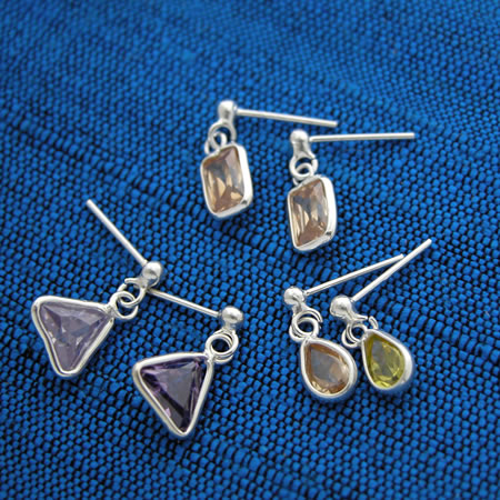 cubic zirconia earring prepack