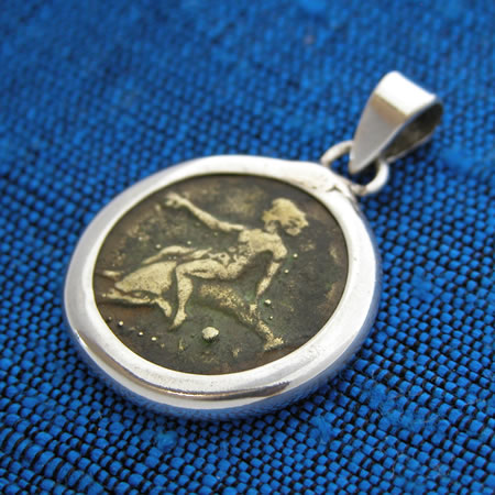 wholesale sterling silver and bronze pendant
