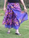 Reversible sari skirt