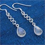 silver moonstone earrings