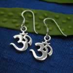 wholesale silver om earrings