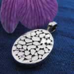 silver lotus earrings