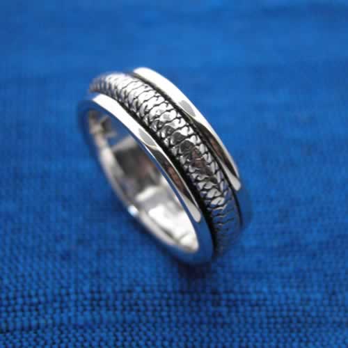 silver spinning ring