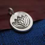 wholesale silver lotus charm