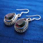 wholesale silver mystic topaz earrings