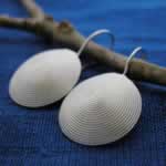 wholesale silver disk earrings