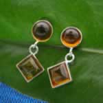wholesale yellow amber earrings