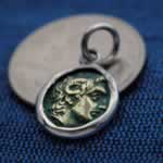 wholesale sterling silver and bronze coin pendant