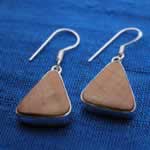 semiprecious stone earrings set in silver