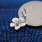 silver plumeria charm