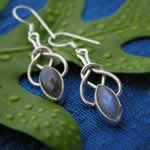 labradorite and silver earrings