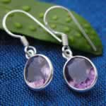 wholesale silver and amethyst earrings