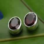 wholesale garnet post earrings