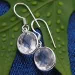 wholesale silver and quartz earrings
