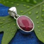 faceted ruby pendant