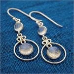 Wholesale Cabochon Stone And Sterling Silver Earring 